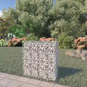 Berkfield Gabion Wall with Covers Galvanised Steel 80x20x100 cm