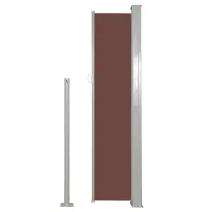 Berkfield Retractable Side Awning 140 x 300 cm Brown