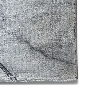 Ivory Silver Abstract Modern Easy to Clean Bedroom Dining Room And Living Room Rug -120cm X 170cm