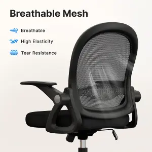 Ergonomic Breathable Mesh Office Chair with Lumbar Support-Black