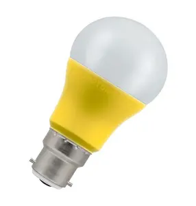 Crompton Lamps LED GLS 9W B22 110V Cool White Opal Yellow (60W Eqv)