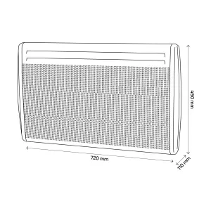 Dillam Electric 1500W White Panel heater