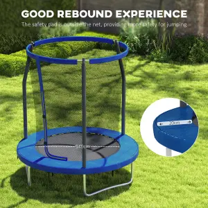 SPORTNOW 6ft Outdoor Trampoline with Safety Enclosure Net, Blue