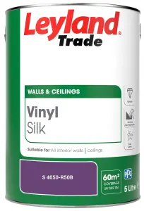 Leyland Trade Vinyl Silk Walls & Ceilings Emulsion Paint (S 4050-R50B) - 5L