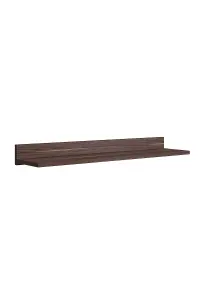 Vega Floating Wall Shelf Unit, Bookshelf, 90 x 21 x 9 cm Wall Mounted Decorative Shelves, Storage Display Unit, Walnut