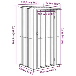 Berkfield Garden Shed Green 118.5x97x209.5 cm Galvanised Steel