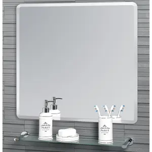 Showerdrape Trafalgar Square Wall Mounted Frameless Bevelled Edge Bathroom Mirror 60 x 60cm