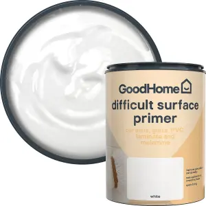 GoodHome Difficult Surfaces White Primer & undercoat, 750ml