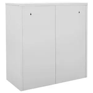 Berkfield Locker Cabinets 2 pcs Light Grey and Green 90x45x92.5 cm Steel