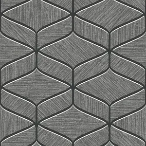 Luciano Geo Texture Wallpaper Gunmetal Belgravia 3850