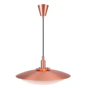 Nordlux Bretagne Dome Pendant Ceiling Light Copper G9