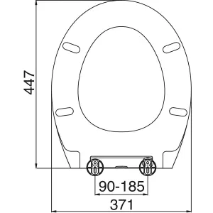 Euroshowers Varde One Top Fix Soft Close Quick Release Toilet Seat