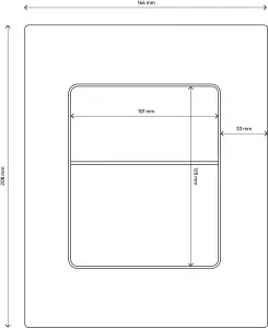 GoodHome Dual Flushing plate (H)166mm (W)208mm