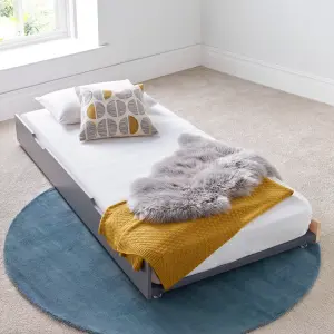 Tyler Grey Guest Bed And Trundle With Pocket Mattresses