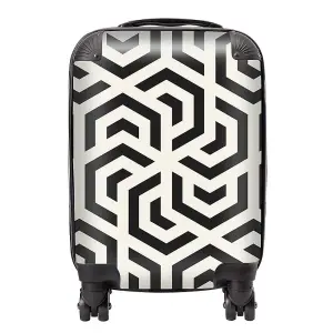 Hexagonal Geometric Pattern Suitcase - Mini Cabin