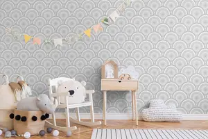 SK Filson Grey Divine Plates Wallpaper