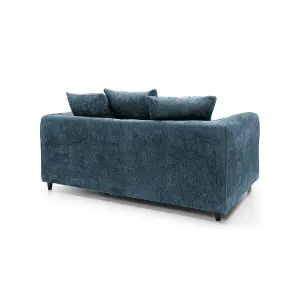 Harriet Crushed Chenille 2 Seater Sofa in  Dark Blue