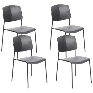 Set of 4 Dining Chairs ASTORIA Black