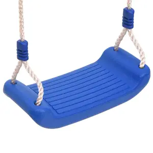 Berkfield Swing Seats with Ropes 2 pcs Blue 37x15 cm Polyethene