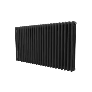 Nes Home 1145 X 600 mm Triple Column Matte Black Radiator