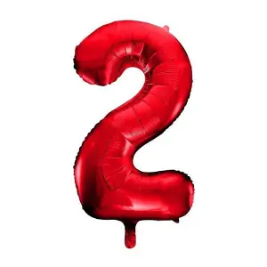 Unique Party 2 Foil Giant Number Balloon Red (One Size)