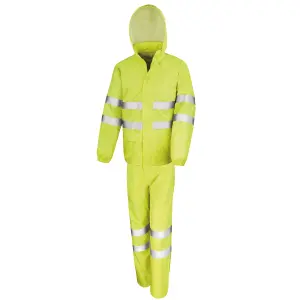 Result Safeguard Unisex High Visibility Waterproof Suit (Jacket And Trousers) Yellow (4XL)