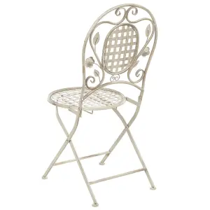 Set of 2 Garden Chairs BIVIO Metal Off-White