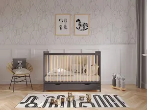 Tokyo cot bed 120x60cm with drawer