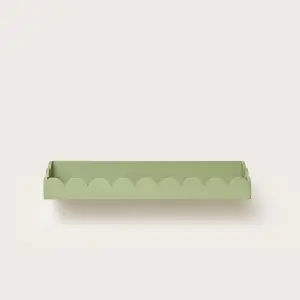 Melody Maison Green Scalloped Wall Storage Shelf - 61cm