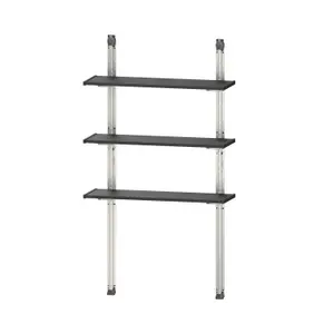 Keter Black 3 shelf Steel Shelving unit (H)1800mm (W)970mm