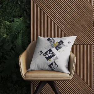 Abstract Botanical Outdoor Cushion 60cm x 60cm