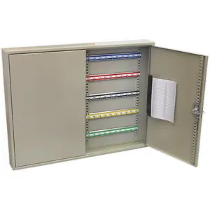 Secure Wall Mounted Key Cabinet Safe for 100 Keys - Durable Steel Construction