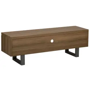 Beliani Modern TV Stand Dark Wood TIMBER