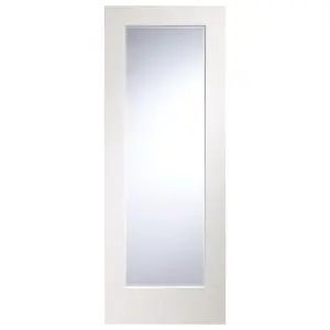 Pre-Finished Internal White Cesena Door with Clear Bevelled Glass  - 1981 x 838 x 35mm (33")