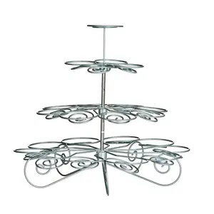 4 Tier Cupcake Stand Grey