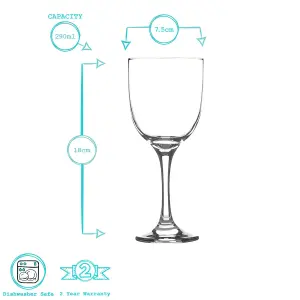 Argon Tableware - Campana White Wine Glasses - 290ml - Pack of 12 - Clear