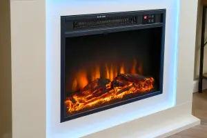 Sureflame Salisbury Electric Fireplace Suite in Pure White, 32 Inch