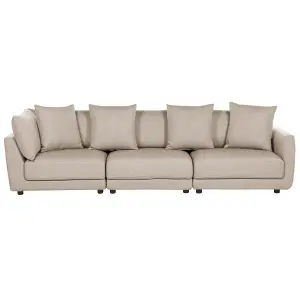 3 Seater Fabric Sofa Beige SIGTUNA