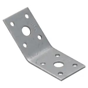 10 Pack of Heavy Duty Galvanised 135 Degrees Angle Bracket Corner Brace 2.5mm Thick 50x50x35mm