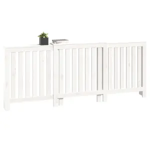 Berkfield Radiator Cover White 210x21x85 cm Solid Wood Pine