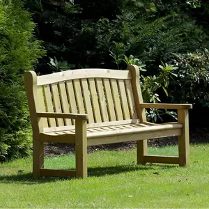 Woodshaw Appleton Wooden Garden Park Patio Bench Chair 3 Seater FSC Timber