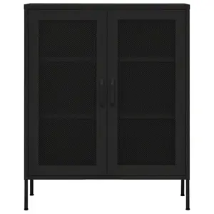 Berkfield Storage Cabinet Black 80x35x101.5 cm Steel