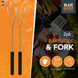 SOL 2pk BBQ Fork Toasting Forks for BBQ, Toasting Marshmallow, Smores Kit Marshmallow Toasting Kit Roasting Fork Marshmallow Toast