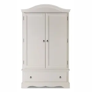 Romance Double Wardrobe With Drawer - Antique White