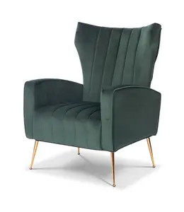 Velvet Bottle Green Talia Accent Chair