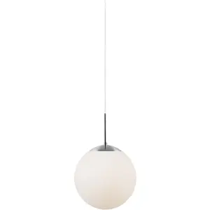 Nordlux Cafe 15 Indoor Dining Kitchen Hallway Pendant Ceiling Light in Opal White (Diam) 15cm