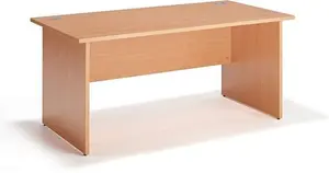 Straight Beech Panel End Office Desk | w1000mm X d600mm X h720mm Beech