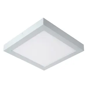 Lucide Brice-Led Modern Flush Ceiling Light Bathroom - LED Dim. - 1x30W 3000K - IP44 - White