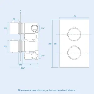 Violet Round Concealed Thermostatic Shower Mixer, Led Shower Head & Handset