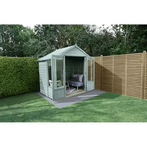 4Life 7x5 Pressure Treated Double Door Apex Summerhouse No